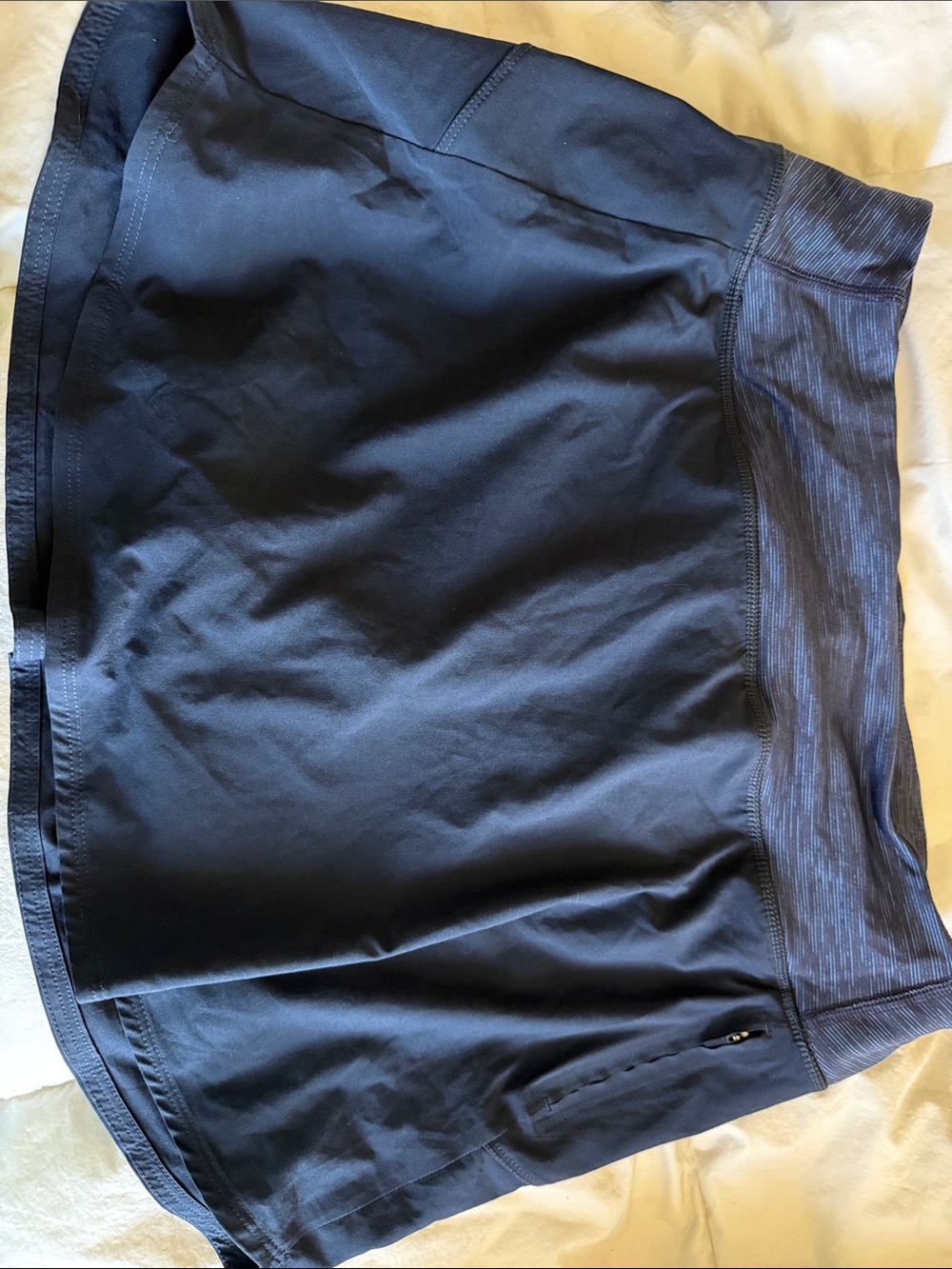 Outdoor Voices Navy Skort with Heathered Waistband
